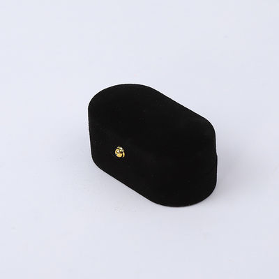Beli Perhiasan Custom Black Velvet Packaging Pernikahan Pernikahan Double Ring Box Perhiasan Mewah online manufacture