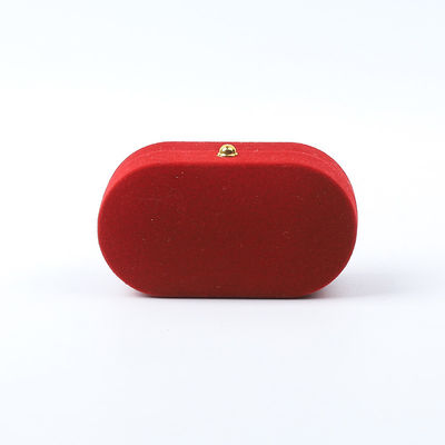 Beli Kothak Perhiasan Mewah Pribadi Perhiasan Red Velvet Kemasan Pernikahan Pernikahan Kothak Double Ring online manufacture