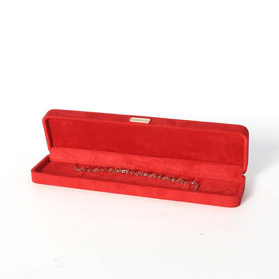 Pabrik grosir Perhiasan Mewah Kotak Pribadi High End Kalung Gelang Earrings Cincin Perhiasan Set Kemasan Kotak Perhiasan Velvet merah dengan logo