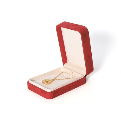 Kemasan Kotak Perhiasan Merah Premium Cetak 3D untuk Set Cincin Gelang Anting Kalung Besar