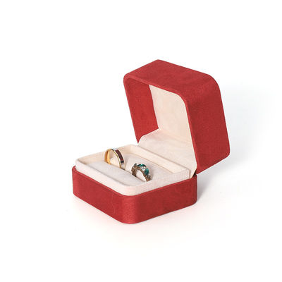 Kemasan Kotak Perhiasan Merah Premium Cetak 3D untuk Set Cincin Gelang Anting Kalung Besar