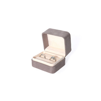 Kotak Kemasan Perhiasan Abu-abu Premium Kustom Ujung Tinggi Set Perhiasan Besar Kalung Gelang Anting Cincin Kemasan