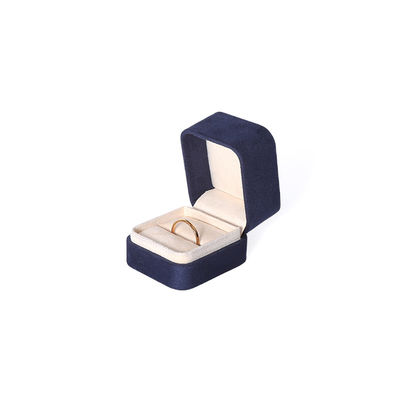Grosir Manufaktur China Kotak Kemasan Perhiasan Biru Premium Kustom Kotak Perhiasan Besar Kelas Atas Set Kalung Gelang Anting Cincin Kemasan Kotak Perhiasan Beludru Persegi Biru Buatan Tangan Dengan Logo