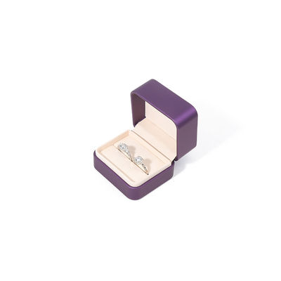 High Quality Perhiasan Packaging Box Custom Luxury Big Jewelry Set Box Kalung Gelang Earrings Ring Packaging Handmade Square Ungu Kulit Perhiasan Box Dengan Logo