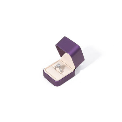 High Quality Perhiasan Packaging Box Custom Luxury Big Jewelry Set Box Kalung Gelang Earrings Ring Packaging Handmade Square Ungu Kulit Perhiasan Box Dengan Logo