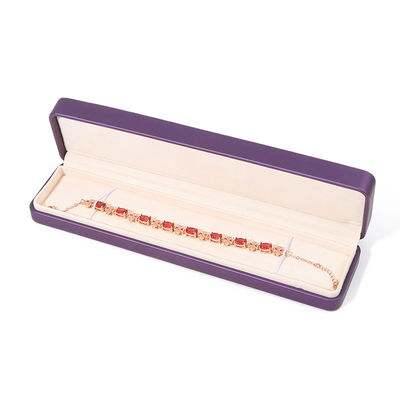 High Quality Perhiasan Packaging Box Custom Luxury Big Jewelry Set Box Kalung Gelang Earrings Ring Packaging Handmade Square Ungu Kulit Perhiasan Box Dengan Logo