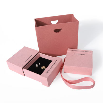 Beli China manufaktur grosir kualitas tinggi Kalung Earring Gelang kotak cincin Perhiasan kemasan Pribadi Custom Eco Friendly Karton Kertas pink Laci Perhiasan Kotak dengan logo online manufacture