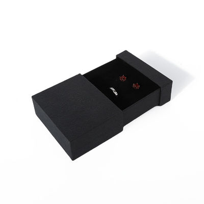 China manufaktur grosir kualitas tinggi Kalung Earring gelang kotak cincin Perhiasan kemasan Pribadi Custom Eco Friendly Kardus Kertas hitam Laci Perhiasan Kotak dengan logo