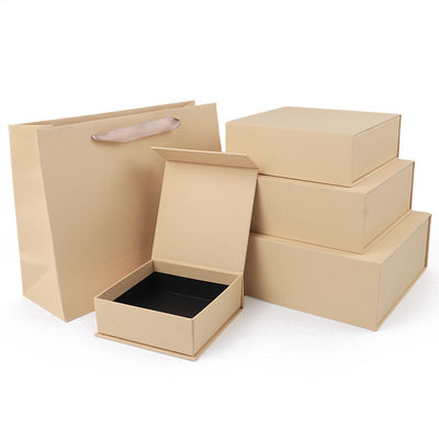 Pabrik grosir kualitas tinggi Kotak hadiah magnetik Kemasan Logo khusus mewah Eco Friendly Kardus Kertas Kuning Kotak perhiasan magnetik