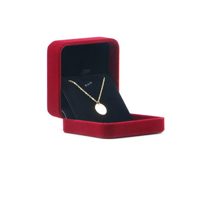 OEM ODM high-end beludru Perhiasan Box mewah logo disesuaikan Red Velvet Perhiasan Box