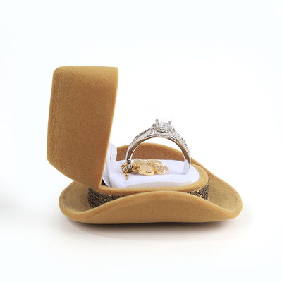 kotak cincin koboi beludru premium yang dipersonalisasi dan dapat disesuaikan untuk hadiah Liburan