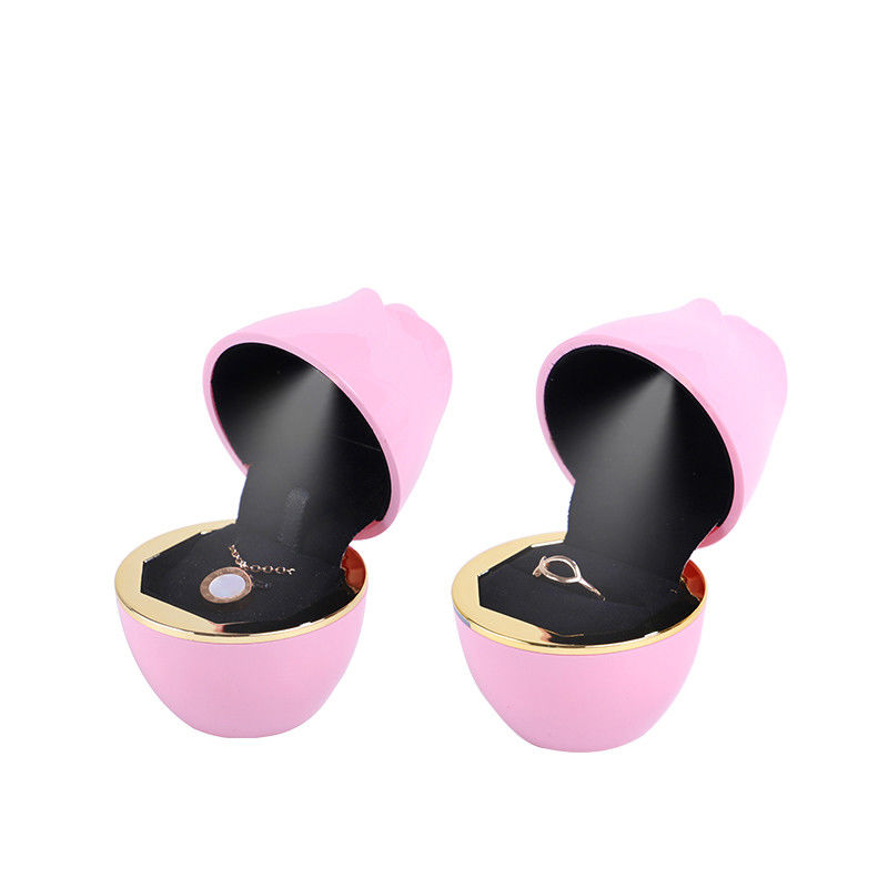 2022 Customized Size LED Light Jewelry Packaging Box untuk Kalung Pink Ring Bracelet