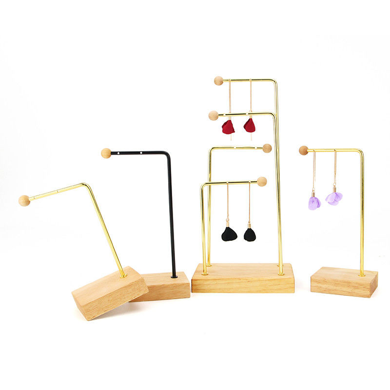 Ponsel L berbentuk Metal Pendant Display Stand untuk Perhiasan Pertunjukan Mewah Pameran