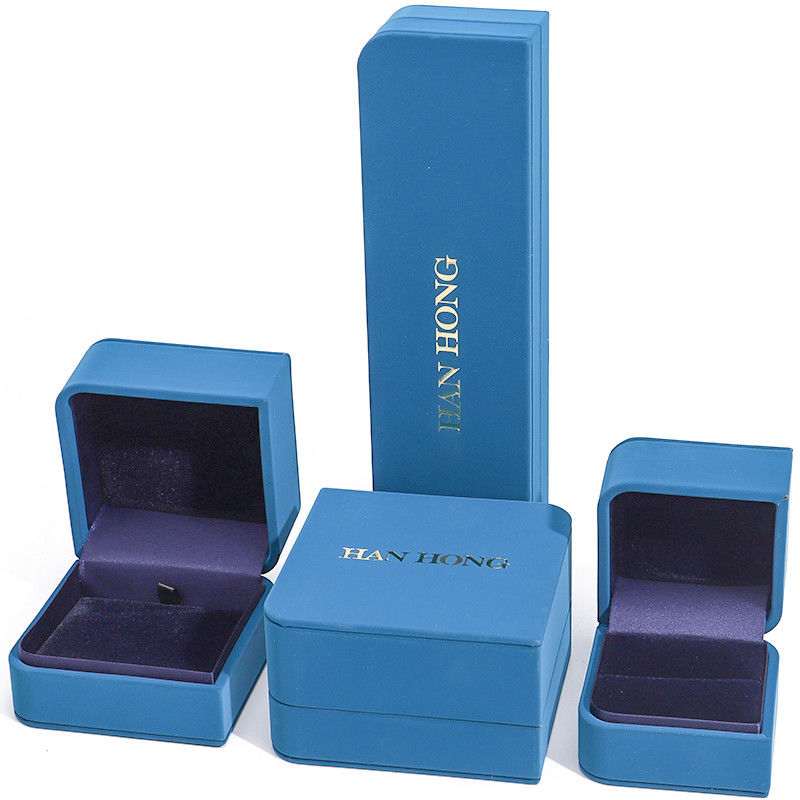 Arc Diamond Bentuk PU Kulit Perhiasan Storage Box Set Untuk Ring Pendant Packaging