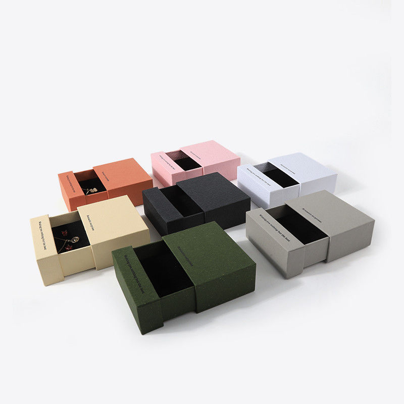 China manufaktur grosir kualitas tinggi Kalung Earring gelang kotak cincin Perhiasan kemasan Pribadi Custom Eco Friendly Karton Paper Drawer Perhiasan Box dengan logo