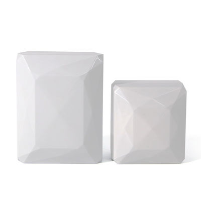 Hanhong Luxury Ring Box Custom Logo PU Plastik Putih Perhiasan Storage Box dengan lampu LED