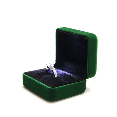 Luxury Velvet Perhiasan Set Kotak Untuk High Grade Green Packaging Gelang Kalung Cincin