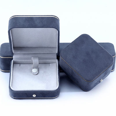 Kotak Perhiasan Velvet Gray Terbaru untuk Gelang Kalung Cincin Custom Logo Hanhong 2023