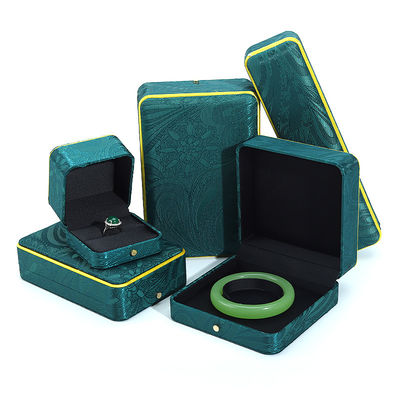 Green Handmade Jewelry Box untuk Gelang Kalung Stud Earrings Luxury Ring Hanhong BH2