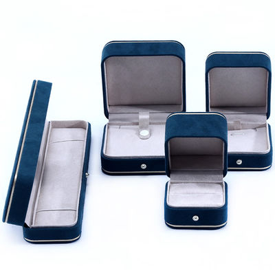 Kotak Perhiasan Bahan Beludru untuk Hanhong 2023 Custom Logo Blue Bracelet Bracelet Box