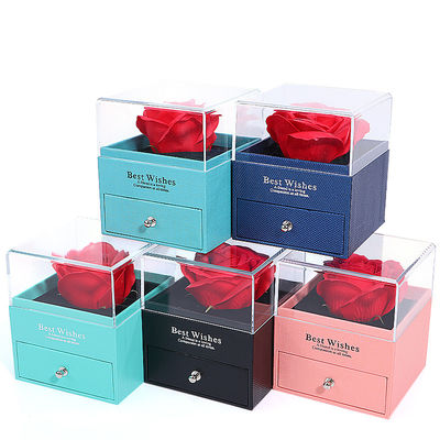 Valentine's Day Rose Box Laci Jenis Perhiasan kotak kemasan dengan bentuk persegi
