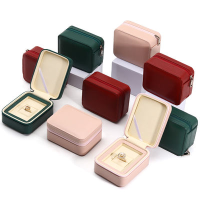 Ukuran Custom Jewelry Box Packaging Dengan Zipper Dan Border internal tebal