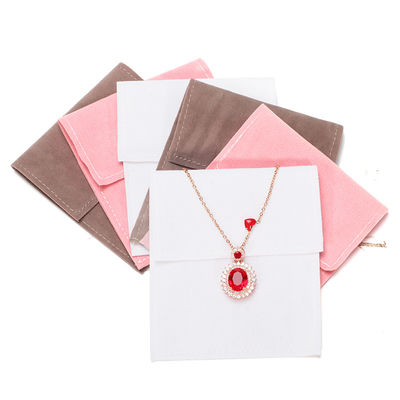 OEM Discreet Supply Kantong Perhiasan Velvet Ringan Untuk Earrings Studs Gadis