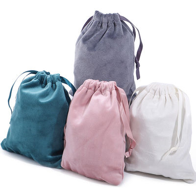 Soft Touch Adaptable Storage Velvet Drawstring Bag untuk Kemasan Perhiasan Harta