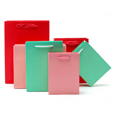 Chic Macaron Warna Kardus Tas Tote Gift Harta Perhiasan Kemasan