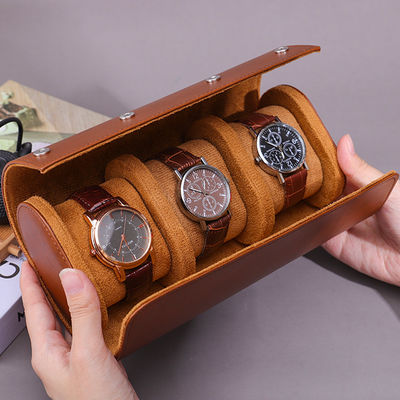 Multi-Cells Noble PU Kulit Jam Tangan Storage Case Packaging Box dengan Velvet Lining