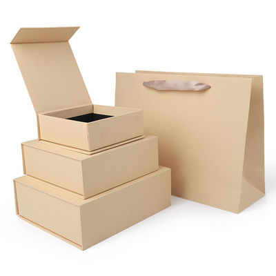 Pabrik grosir kualitas tinggi Kotak hadiah magnetik Kemasan Logo khusus mewah Eco Friendly Kardus Kertas Kuning Kotak perhiasan magnetik