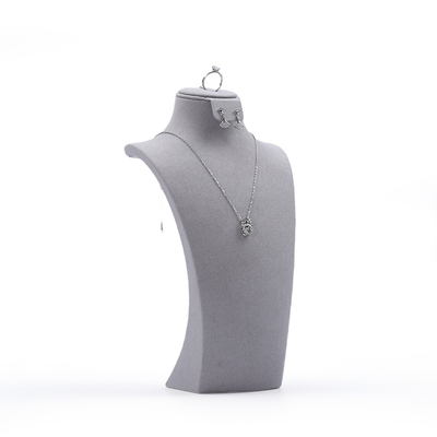 High End Perhiasan Manikin Custom abu-abu Perhiasan Stand Tampilan Perhiasan Manikin